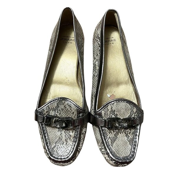 Circa Joan & David Luxe Womens Vegan Leather Python Snake Print Loafers Size 8.5 - Picture 3 of 10